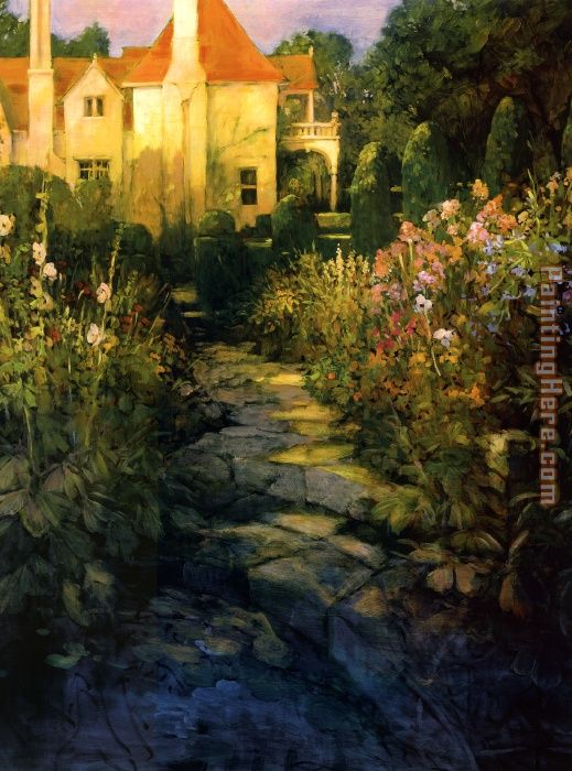 Garden Walk at Sunset